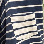 Lake Pima Cotton Sleep Tee Shirt Navy & White Stripe Size Large Blue Photo 3