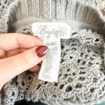 Womens Crochet Knit Fringe Vest Cardigan Sweater OS Gray Boho Hippie Festival Size undefined Photo 2