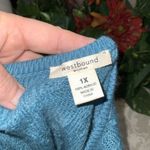 Westbound  Teal Cold Shoulder Crew Neck Cable Knit Sweater Tunic 1X Photo 12