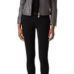 Doma Leather Jacket Genuine Lamb Leather Gray Moto Biker Womens Large Photo 0