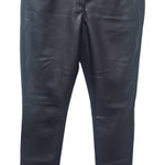 Michael Kors  Black Faux Leather Front Material Backside Pants Size 6 Gold Photo 0