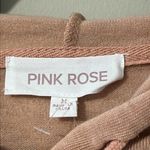 Pink Rose  size medium sheer cropped pullover hoodie short sleeve summer casual Photo 1