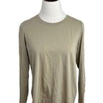 Lafayette 148  NY Cotton Jersey Modern Long Sleeve Tee Shirt Tan Medium FAB #J807 Photo 0