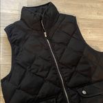 Woolrich  Black Quilted Vest with Zipper pockets small silver hardware Photo 2