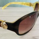 Kate Spade Jacqueline brown and pink tortoiseshell oval sunglasses with case Photo 5