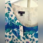 Talbots NWT  Silk Floral Sleeveless Top Tank Shell Blue Purple White Size 20 Photo 3