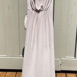 Show Me Your Mumu Collette High Collar Beige Cream Backless Halter Maxi Dress SM Photo 3