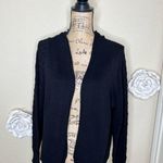 Lane Bryant NTM: Open Front Black Cardigan with Open Knit Sleeves Sz 14/16 Photo 0