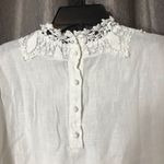 ZARA  Basic White Embroidered Long Sleeve Blouse Photo 7
