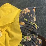 Tanya Taylor silk size 12 Vibrant Yellow navy Floral Dress Photo 12