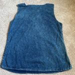 Luna Moon Denim Blue Boho Cotton Embroidered Sleeveless Top   Size Large Photo 6