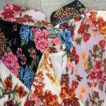 Anthropologie  Shara Pleated Patchwork Midi Dress Floral, Boho, Long Sleeve D4 Photo 10