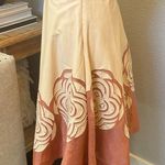Anthropologie Odille Silk Floral Applique Sequin Full Midi Skirt Size 6 Photo 1