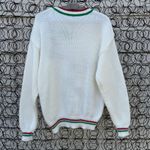 Vintage Holly Ivy Berries Crewneck Ugly Christmas Winter Sweater SMALL? White Photo 1