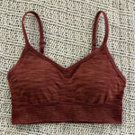Old Navy Active Seamless Red Pink Sport Gym Workout Spaghetti Sports Bra Medium Photo 0