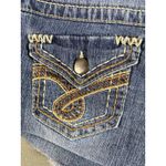 SO  Shortie Cut Off Shorts 26x2 Blue Flap Pockets Embellished Booty Juniors Tag 1 Photo 9