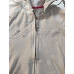 HURLEY Zip Up Hoodie Sweatshirt Womens Cream Full Zip Athleisure Relaxed Size XS White Photo 2