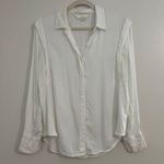 Ba&sh  White Button Down Lady Shirt Classic Workwear Career Top Size Large Photo 0