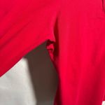 Guess Womens XL Red Long Sleeve Criss Cross V Neck Top Cotton Modal Vamp Photo 6