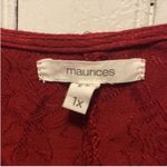 Maurice's Long Sleeve Blouse Deep Red 1X Photo 4