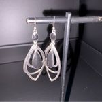 Lia Sophia Silver and Black Geometric Earrings Photo 4