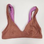 l*space L* Bikini Set Breakers Bottom One Wave Top Purple Brown Reversible XS NWOT Photo 1