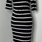 Forever 21 T-shirt dress. Mesh back. Size Small. Black and white striped. Photo 0