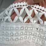 Sociology  White Lace Bohemian Blouse Shirt Size Small EUC #1355-LA Photo 2