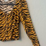 Reformation Notta tiger tigress print crepe button front blouse size small Photo 9