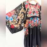 Johnny Was  Easy Cotton & Silk Blend Coverup Dress in Black Royal Floral Multi M Photo 3