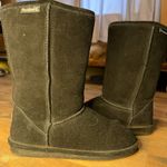 BEARPAW  Emma Tall Classic Black Boots Suede Fur Lined Size 8 Photo 9