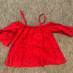 Jack by BB Dakota Off the Shoulder Red Flower Top Photo 5