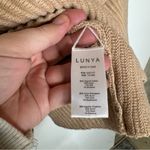 Lunya Reversible Ribbed Cotton Silk Blend Sweater Size Large Tan Photo 6