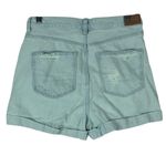American Eagle Mom Denim Shorts Womens 4 Light Wash High Rise Distressed Y2K Photo 2