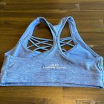 Lorna Jane  Strappy Sports Bra Blue Heather Small Crop Photo 1
