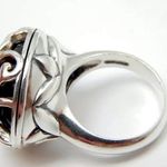 Onyx BARSE Sterling Silver Filigree Overlay Ring Photo 4