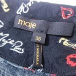 Maje  Lipstick Hearts Lips Novelty Prints Knot Midriff Romper Photo 2