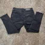 Miss Me Black Mid-Rise Crop Skinny Subtle Shine Zipper Ankles Grunge Jean Trendy Photo 1