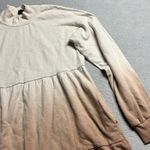 Wild Fable ⭐ Tan Beige Ombre Tiered Mock Neck Long Sleeve Sweatshirt Dress Medium Photo 1