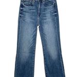 AYR  Medium Blue Straight Leg The Pop Frayed Raw Hem Jeans 33 Photo 3