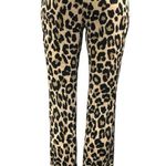 ZARA Brown Black Leopard Animal Print High Waist Flared Bootcut Trousers Pants S Photo 2