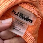 KutSwim Bikini Top scrunch stretch womens Orange (large xlarge) swim bright neon Photo 2