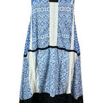 Khaadi Khaas Boho Halter Maxi Dress Blue Patchwork 100% Cotton Small Photo 0