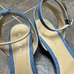 Draper James x M.Gemi Risata Chambray Bow Sandals Womens Shoes Blue EU 37.5 Size 6.5 Photo 4