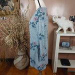 Pink Rose Size Small Grey Gray Flower Floral Soft Sweater Dress Cross V Cut Photo 8