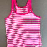 J.Crew J.‎ Crew Hot pink and White Stripe Cotton tank top Size XL Photo 0