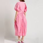 Cecilie Bahnsen Juniper Cotton Poplin Midi Dress Pink Size 2 Photo 2