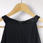 CHAPS  Sequin Cocktail Classy Party Black Tie Tiered‎ Chiffon Ruffle Dress SZ 8 M Photo 7