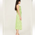 For Love & Lemons  Ilana Midi Satin Slip Dress $239 NWT Size XS in Green Revolve Photo 2