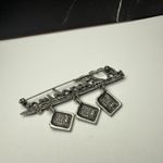 Signed JJ I Love Teaching Pencil With Book Charms Brooch Pin Jonette Jewelry Silver Photo 7